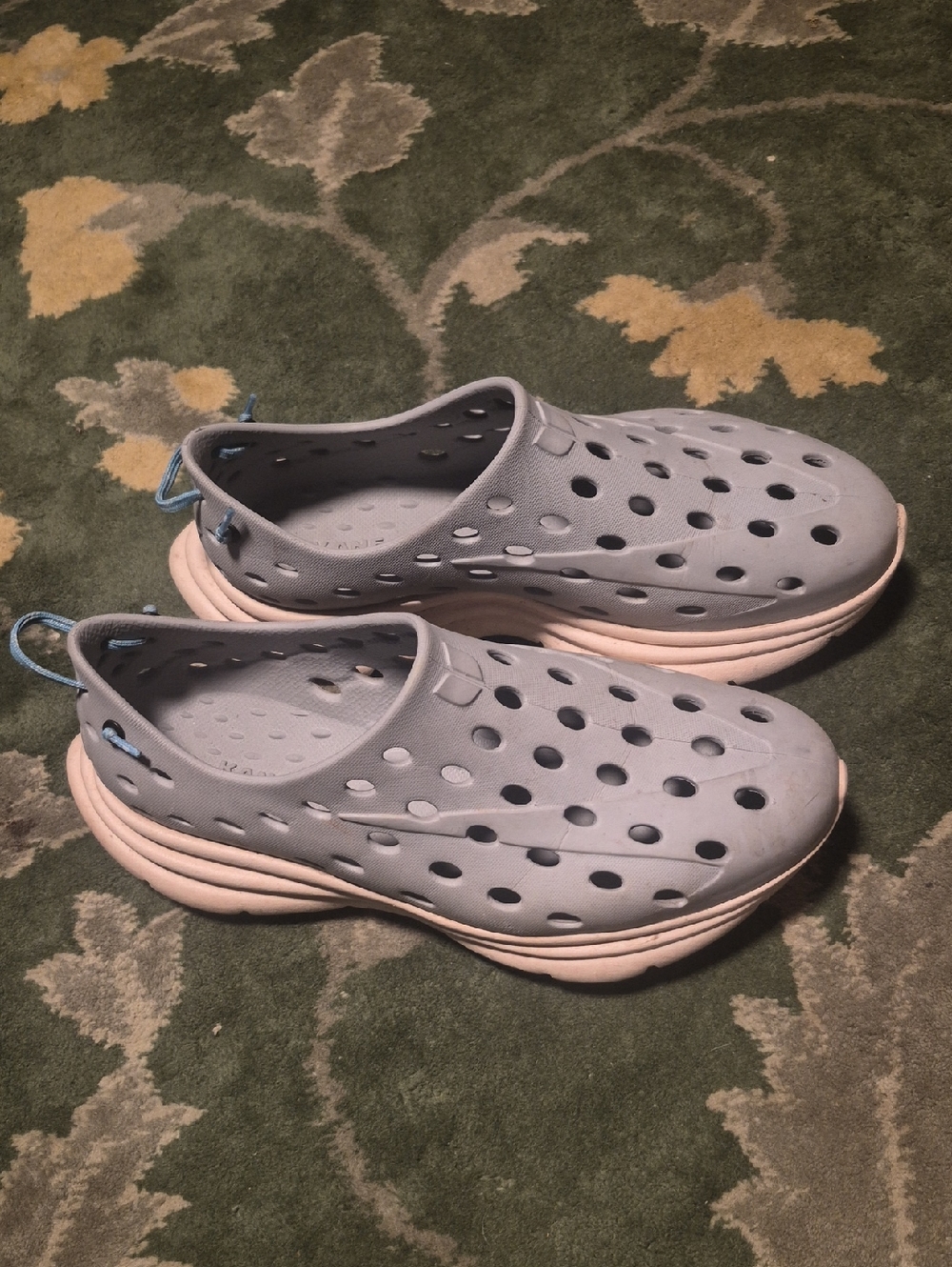 Men's Lightweight Slip-On Sandal - Grey with Cream Sole